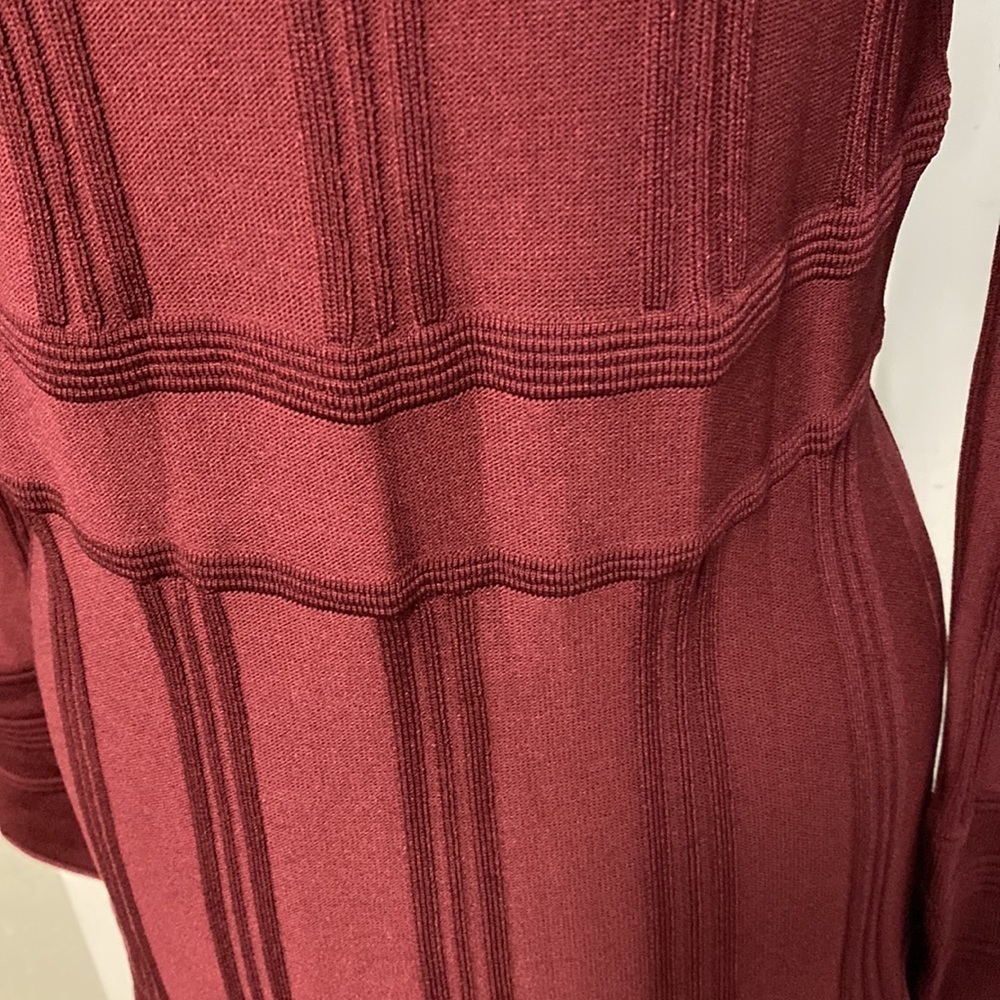 LEON MAX LIMITED EDITION KNIT DRESS RED LONG SLEEVE SIZE LARGE - Picture 10 of 16